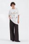 Women's Hello Kitty Print and Handmade Detailed Oversize Design Tshirt - 2