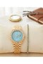 Women's Steel Wristwatch Colorful Waterway Bracelet Gift with Calendar Stone Detail Stylish Watch Set Frn06 - 2
