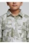 Boys Olive Abstract Printed Casual Shirt - 5