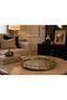 Round Metal Mirrored Glass Tray Decorative Presentation Tray Rose Gold 35X35X6