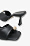 Nolsa Women's Heeled Slippers - Black - 5