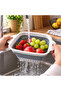 3-Piece Accordion Folding Strainer Set White-Grey - 2