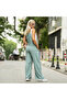 Women's Mint Green Aerobin Fabric Strap Jumpsuit Dress (Athlete Not Included) - 4