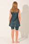 Mari Zero Sleeve Semi-Closed Swimsuit with Accessories - Alf26922 - 5