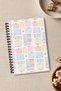 Pastel Colored Motif A5 50 Sheets 100 Pages Spiral Unlined Notebook