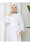 Buttoned Belted Lined Hijab Dress Rc6061 - 5