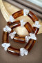 Dore Collection Imported Resin and Natural Stone Look Big Beaded Elastic Bracelet - 3