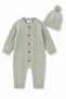 Baby Girl Knitwear Jumpsuit and Beanie Set 3005 - 2