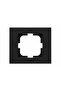 1 Piece Ovivo Metallic Black Single Frame Grano