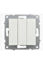 1 Piece Ovivo White Triple Switch Frameless Grano