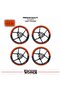 Bajaj Dominar 400 Wheel Rim Strip – Half Rim Cover & D400 Lettering Sticker Set - 2