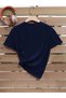 Unisex Navy Blue Love Bear Printed Oversize T-Shirt - 2