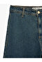 High Waist Comfortable Fit Cotton Denim Trousers - Culotte Jeans - 3
