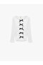 Cotton Long Sleeve Crew Neck Bow T-Shirt - 4