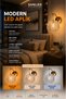 Decorative 12W Indoor Bronze Case 3-Color Light Modern Wall Sconce Electric 2 Pcs - 4