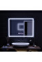 LED Mirror Rectangular, 100x75cm, Verite MotionGlow Marcello, Defogging System, Clock & Thermometer, - 4
