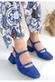 Doran Blue Skin Heeled Shoes - 3