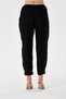 Women's Black Italian 100% Linen Waist-Tie Carrot Fit Pants Size 38 - 42 - 6
