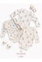 100% Cotton 3-Piece Long Sleeve Baby Bodysuit Set with Snap Fasteners Newborn Baby Bodysuit 0-12 Months - 2