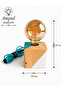 Solid Wood Square Decorative Table Lamp (with Rustic Bulb Gift) - 3