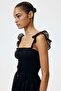Frill-trimmed smocked-bodice dress - 2