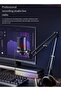 ميكروفون مكثف معدني USB للألعاب والبث والبودكاست، كارديويد، RGB، مع فلتر بوب للإغلاق الصوتي، وحامل ثلاثي القوائم - 5