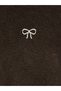 Ozmarka New Season Brown Crew Neck Bow Embroidered Women's Knitwear Sweater - 7