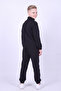 Boy's Stand Collar Zippered Waist Tie Elastic Cuffed Tracksuit Set - 4