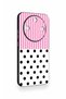 Honor Magic 8 Lite Compatible Pink Striped Polka Dot Patterned Silicone Case - 3
