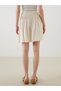 Alita City Lcw Eco Beige Plain Mini Women's Skirt with a Difference - 4
