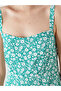 Floral Strap Waist Mini Dress - 3