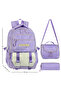 Licensed Twill Fabric Niss Model School Backpack, Thermal Lunch Bag and Pen Holder - 2