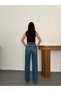 Women's Jeans Trousers High Waist Ripped Detailed Wide Leg - 5