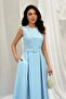 Women's Mustard Halter Neck Flared Dress - 3