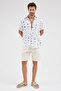 Men's Muslin Shirt - Tropical Patterned Shirt - 4160 - 4