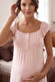 Nova Breastfeeding Friendly Maternity Nightgown Soft Viscose Comfortable Cut - 5