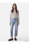 Lcw Modest Brown Mock Neck Striped Women's Bodysuit - 2