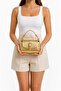 Women's Mini Hand and Shoulder Bag – Faux Leather, with Buckle, Lined, Crossbody Strap - 5