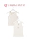 H&C 2-Pack Girls' Printed 100% Cotton Thick Strap Undershirt White Soft Textured (1-12 Years Old)