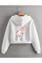 Girls' Hello Kitty Floral Print Hooded Jacket