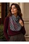 Women's Gray Geometric Striped Cotton 70X70 Imported Scarf Flr6032 - 4
