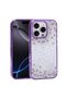 iPhone 16 Pro Case Camera Raised Glittery Drop Stone Silicone Senk