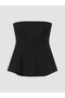 Two Mt Shop Quality Strapless Neckline Peplum Corset Blouse - 5