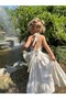 Crochet Blouse and Linen Skirt Girls' Set - 6