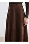 Original Elastic Waist Suede Look Skirt - 3