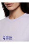 Lcw Vision Lilac Printed 100% Cotton Women's T-Shirt - 3