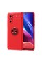 Xiaomi Poco F3 Case Range Silicone with Ring - Red