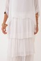 Women's Italian Authentic Prato Bat Sleeve Layered Silk Dress - 8