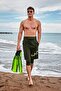 Lettered Khaki Men's Shorts |   S2411 - 3