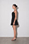 Leuve Polka Dot Detailed Mini Dress Black - 6